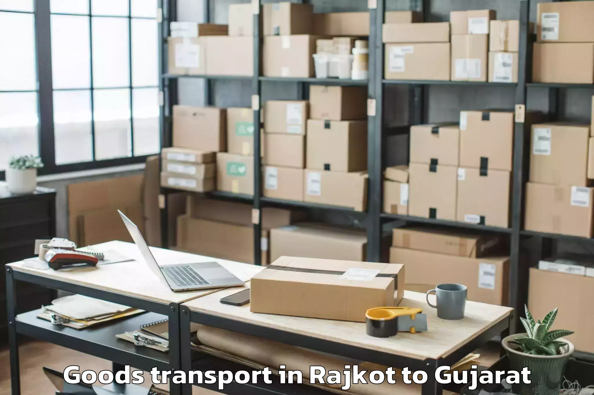 Professional Rajkot to Vansda Goods Transport